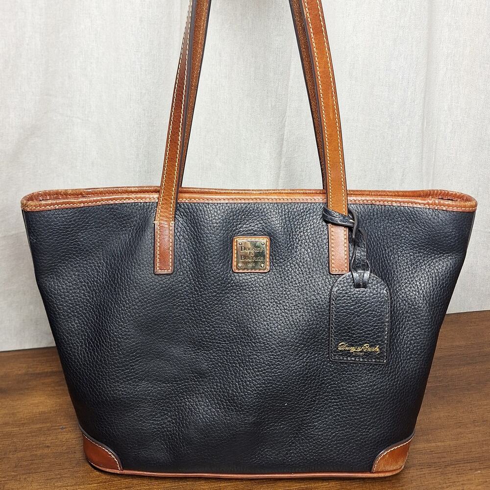 Dooney & Bourke Pebble Leather Charleston Tote black tan with dustbag classic